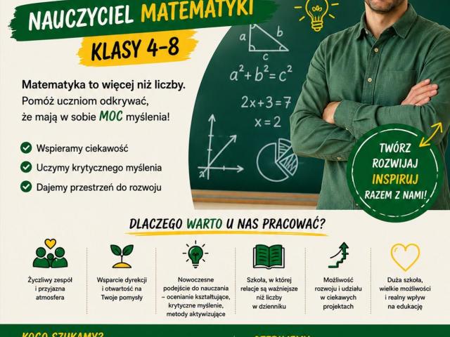 Nauczyciel/ka matematyki (kl. 4-8)