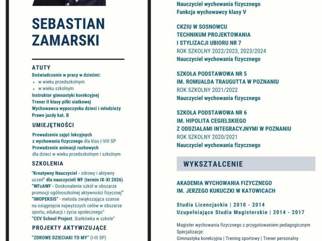 Nauczyciel wychowania fizycznego/Edukacja zdrowotna (1/2 etatu < )